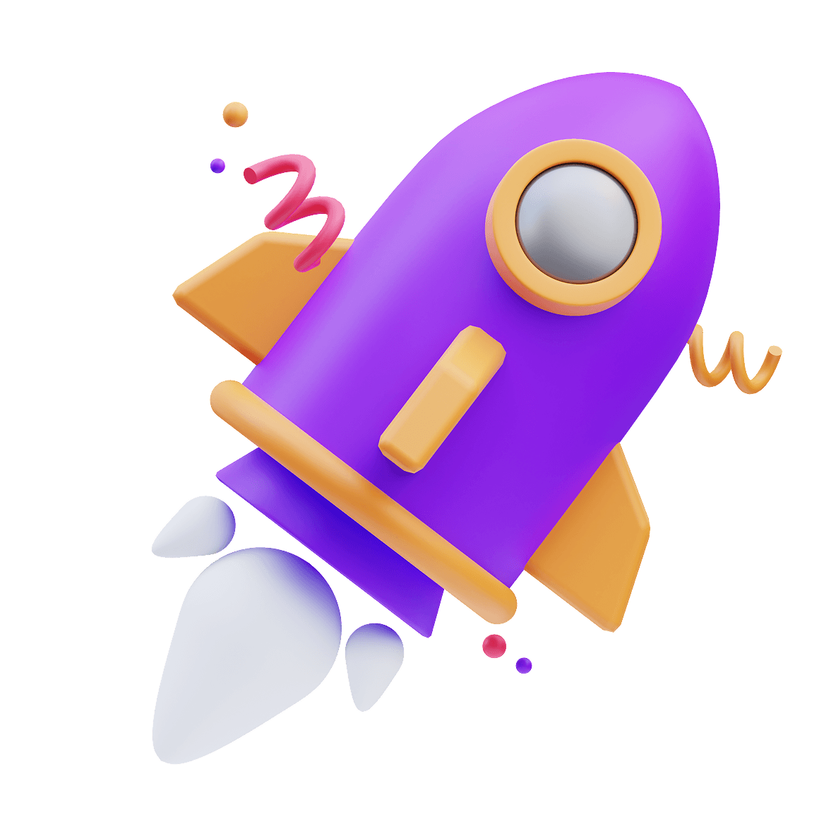 3D rocket illustration